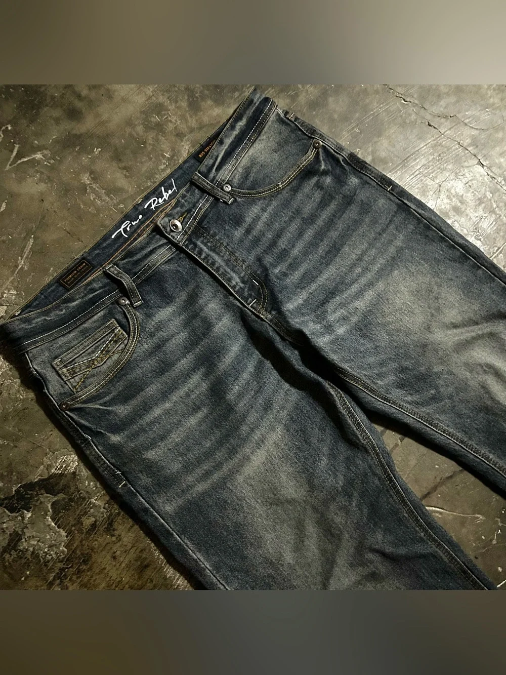 SIZE 34 True Rebel 805 Straight Fit Premium Denim Jeans